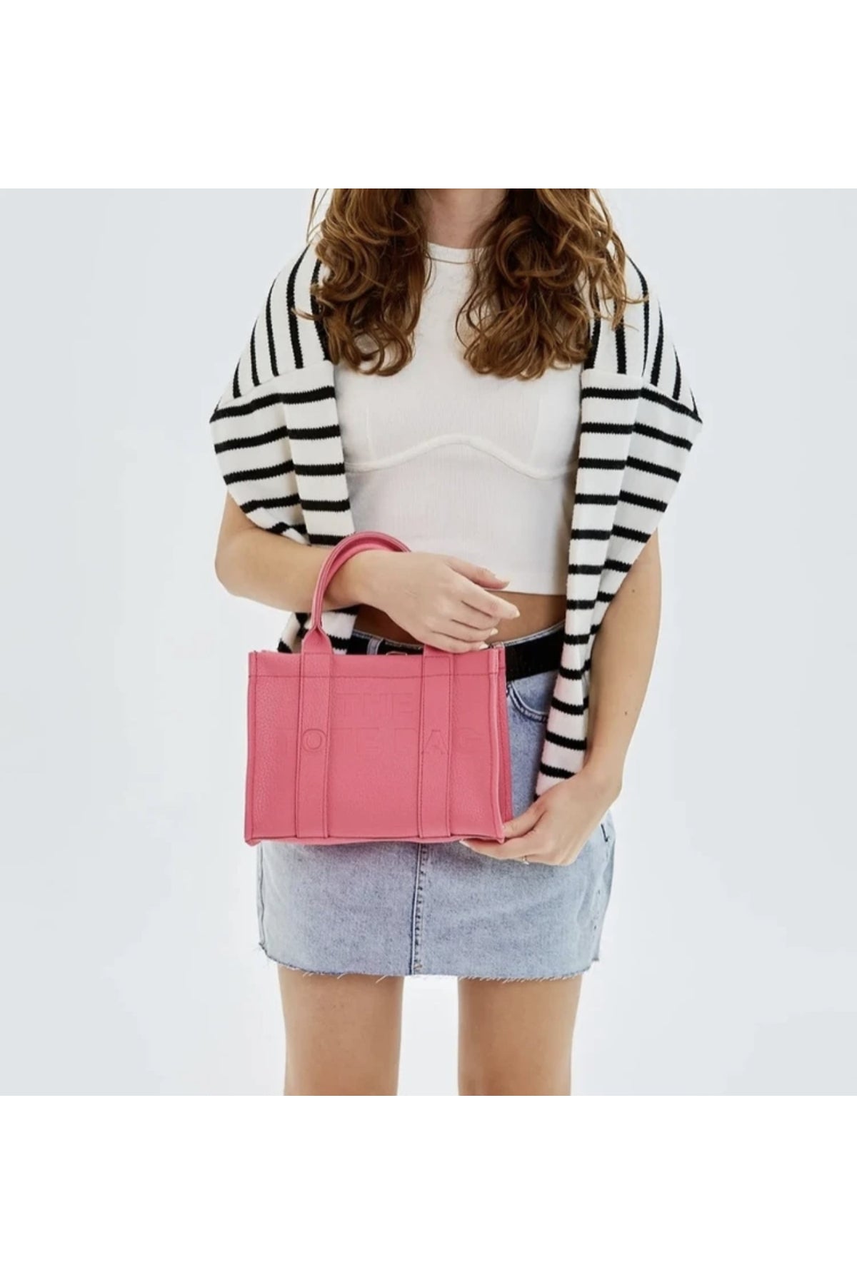 Column Strap Hand And Shoulder Cross Women'S Hand Bag