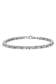 King Model 4Mm. Gray Steel Men'S Bracelet Az68-4Slv