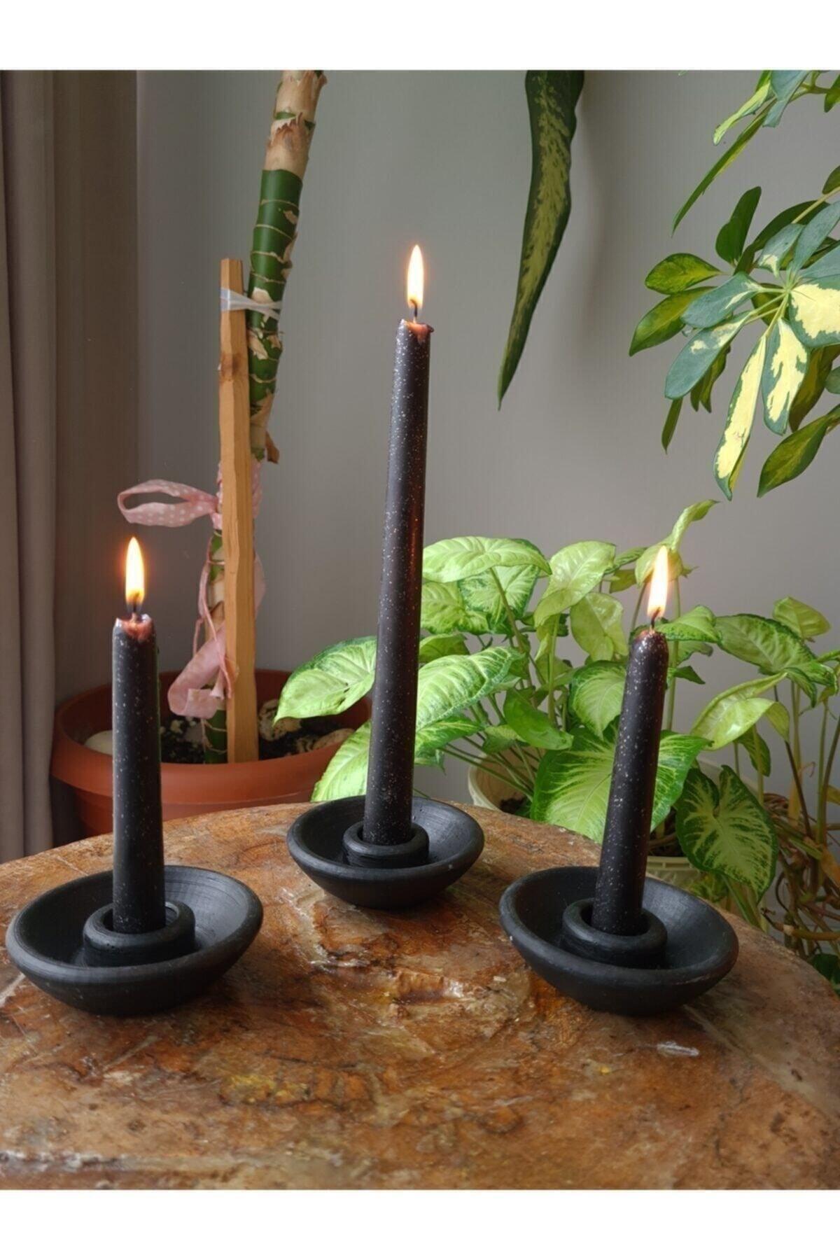 3 Pcs Concrete Candle Holder, Candle Holder, Candlestick Candle Holder, Candlestick Candle Holder Decorative Object (NO CANDLES) - Swordslife