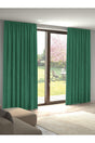 Velvet Textured Sea Green Island Backdrop Curtain Extraforward Pleated - Swordslife