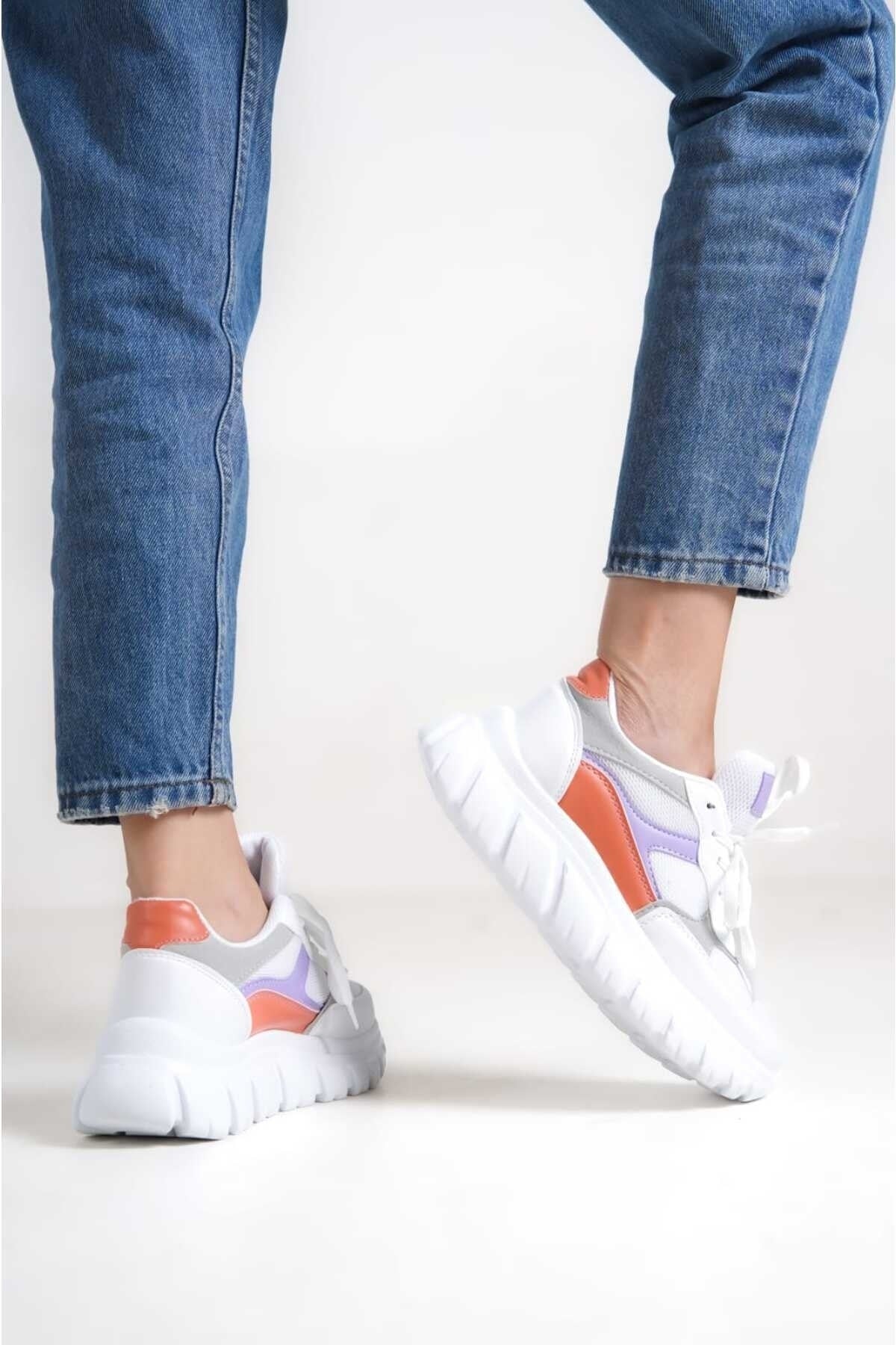 Women's Lace-Up Mesh Casual Sneaker Sneakers RM0474