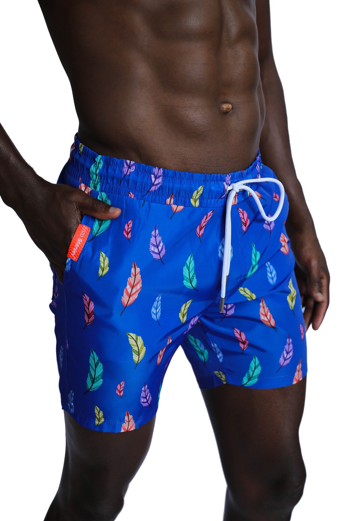 Men'S Patterned Blue Sea Shorts