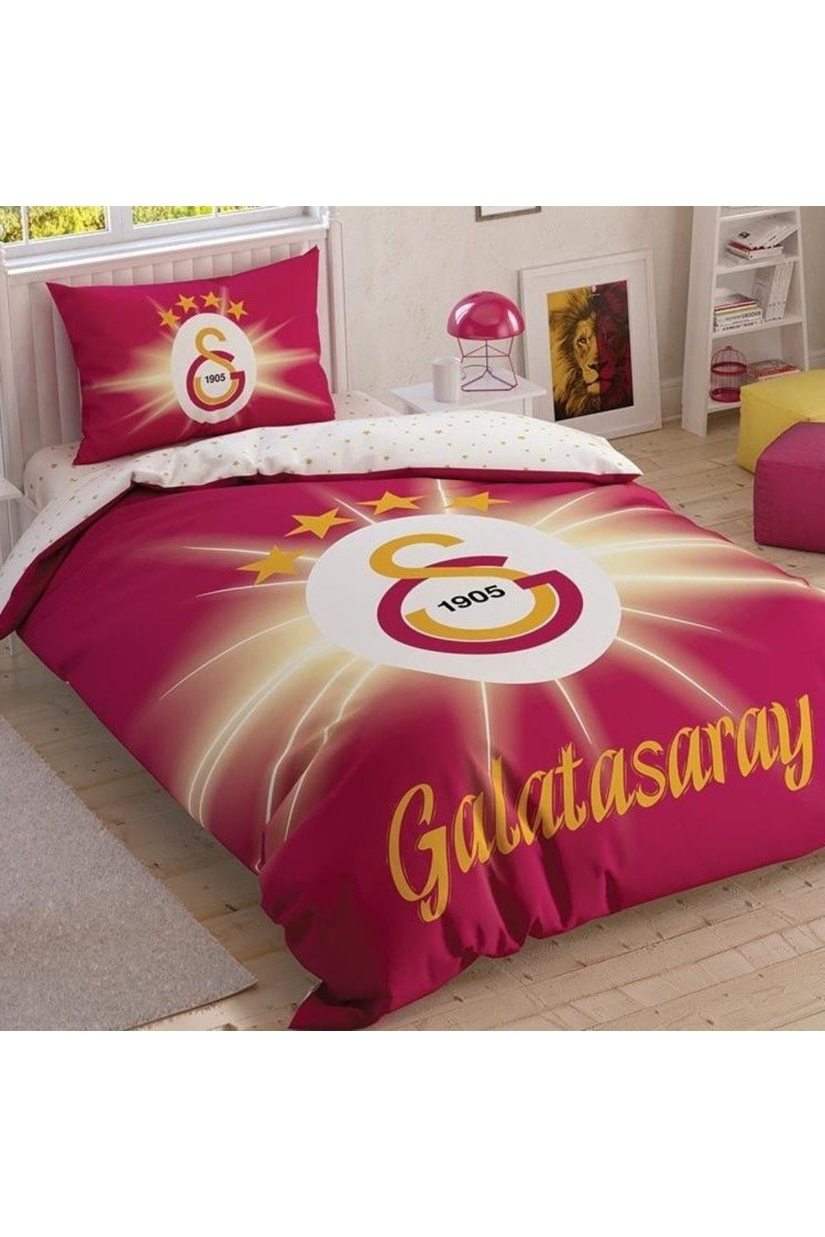 Licensed Galatasaray Light Glow Single Duvet Cover Set