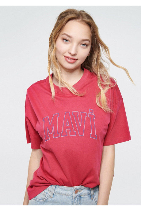 Logo Printed Pink T-Shirt Regular Fit / Regular Fit 1611193-70931 - Swordslife