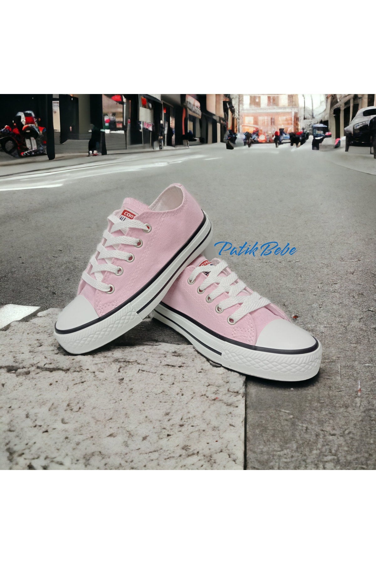 Pink Short Linen Convers Shoes