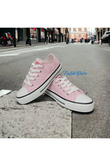 Pink Short Linen Convers Shoes