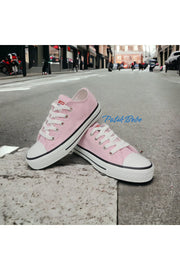 Pink Short Linen Convers Shoes