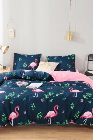 Double Sided Double Duvet Cover Set With Elastic Sheet - Swordslife