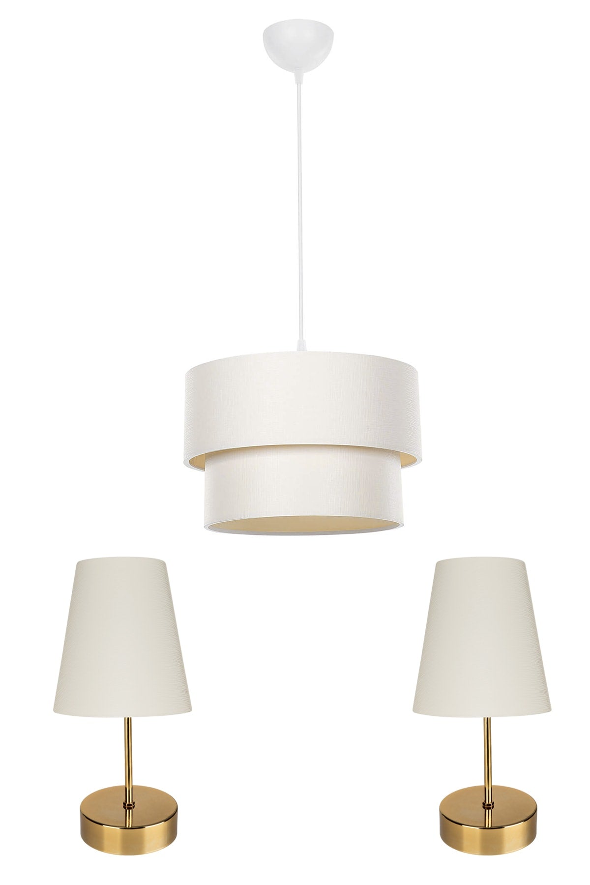 Bedroom Lighting Set Cream