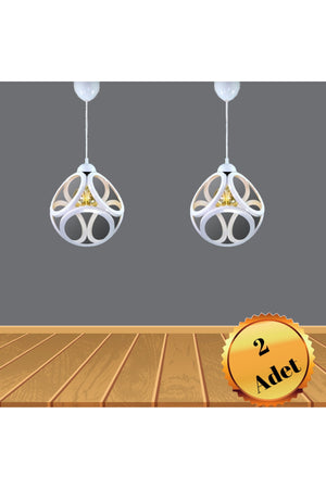 Modern Desgn White Circle Cube Model Pendant Lamp Living Room Kitchen Bathroom Bedroom Children'S Room Chandelier (2 Pcs)