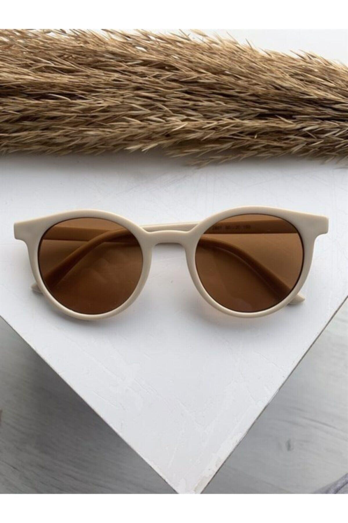 Petta Sunglasses Cream Frame Brown Glass - Swordslife