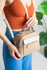 Mink Patterned Women's Multi-Compartmental Shoulder Bag Crossbody And Clutch Bag