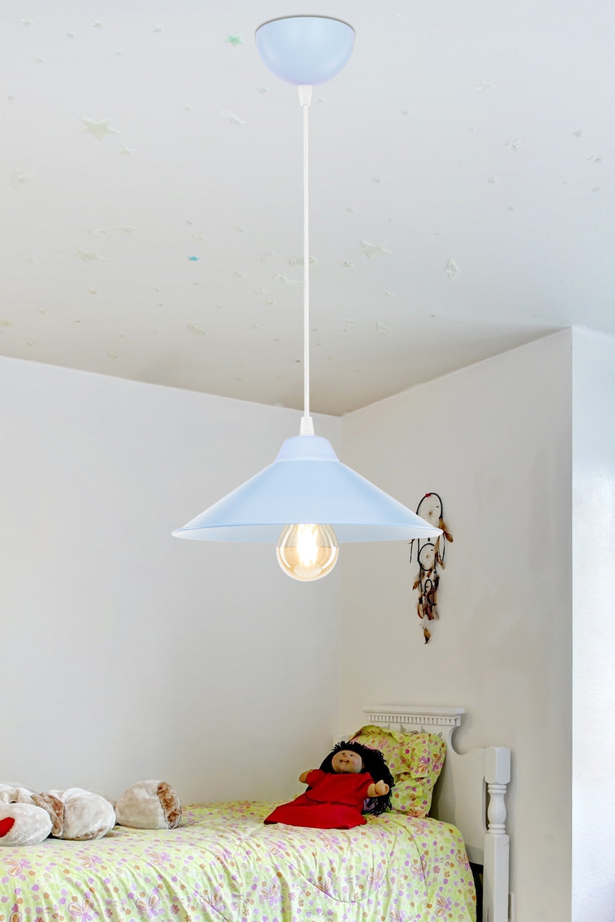 Blue Pendant Lamp Chandelier Children'S Room Living Room Kitchen Hallway Bedroom Lamp