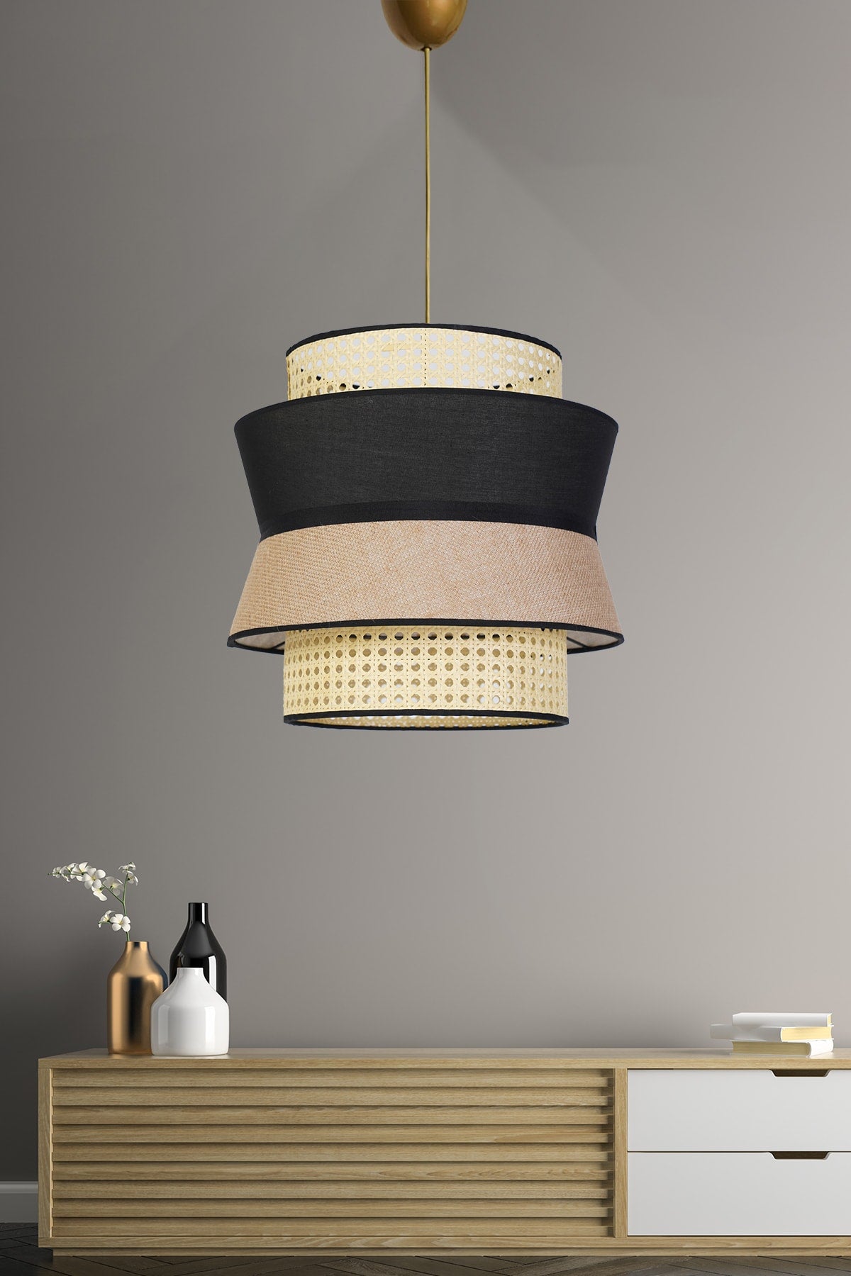 Laitue Pendant Lamp Chandelier Cream Black Beige