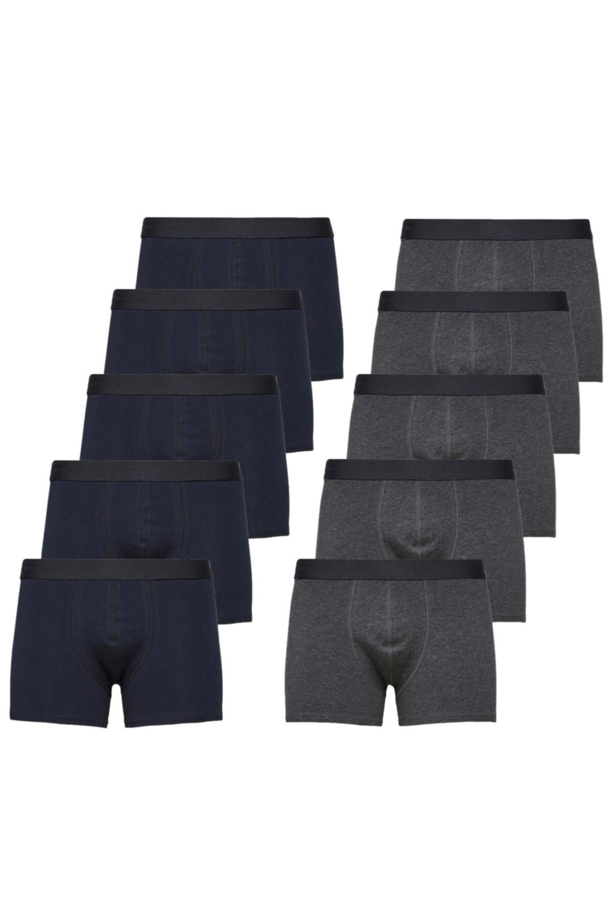 10er-Pack Premium-Boxershorts Lucra für Herren in Marineblau und Smoked