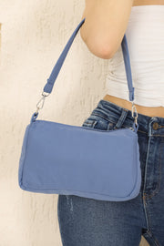 Indigo U16 Daily Sport Canvas Fabric Baguette Women'S Hand And Shoulder Bag U:23 E:15 W:7