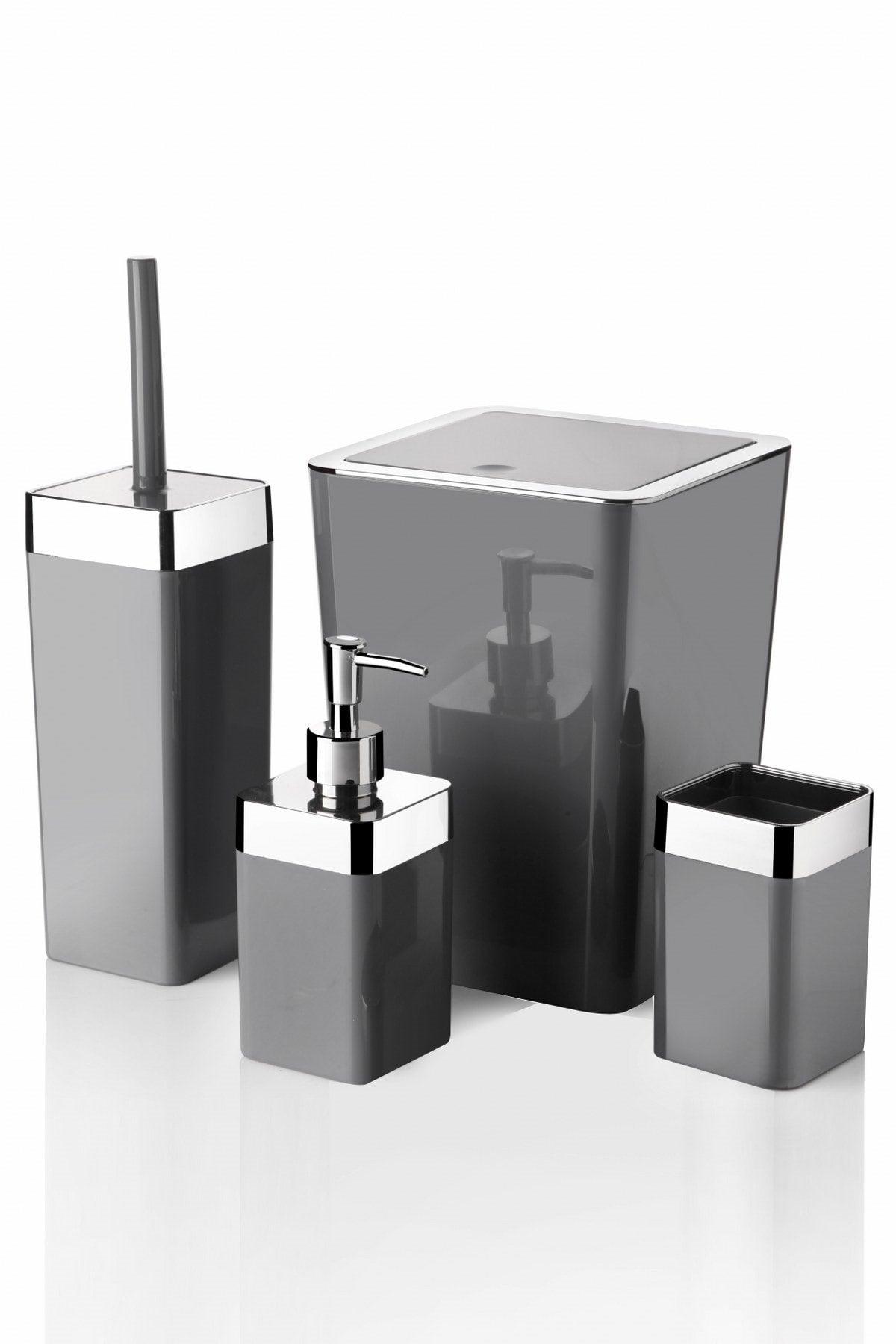 4 Pcs Acrylic Metallized Coated Luxury Bathroom Set - Swordslife