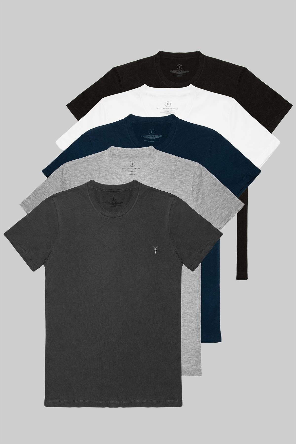 Standardmuster Basic 5er-Pack T-Shirt 1000