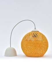 Balle Yellow Pendant Lamp Ball Chandelier White Cable