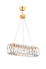 Venus Gold Dining Table Crystal Stone Chandelier