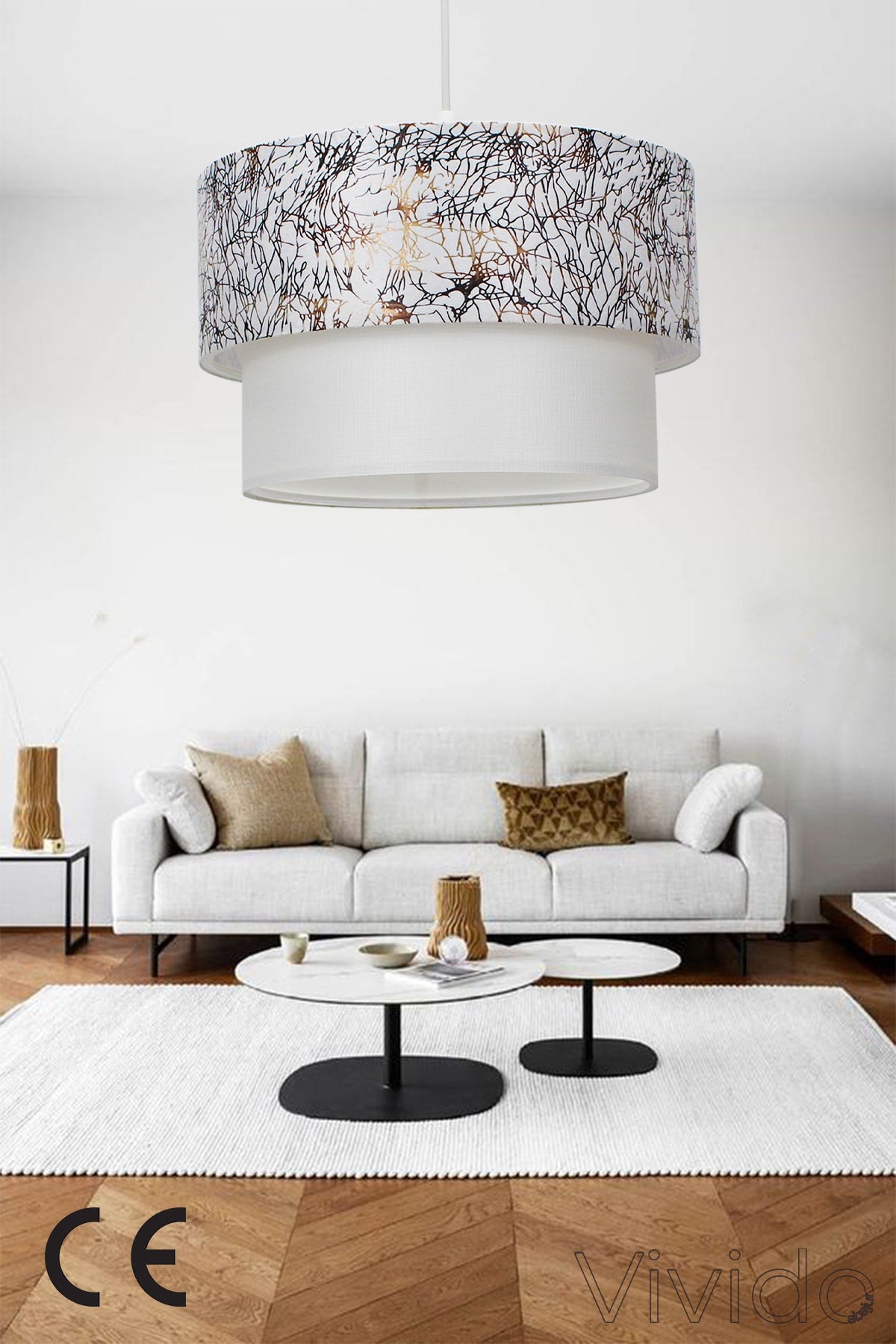 Cake Pendant Chandelier Gilded
