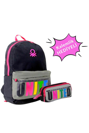 United Colors Of School Bag - Pen Holder With Gift