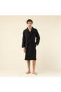 Zigzag Men's Bathrobe Black - Swordslife