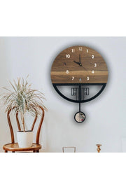 (WITH SILENT MECHANISM) Pendulum Wooden Wall Clock, Pendulum Clock, Wall Clock, Wooden Wall Clock - Swordslife