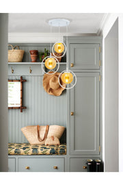 World 3 Piece Tray. Glop White Chandelier With Honey Colored Glass. Living Room, Kitchen, Teenager, Room, Bedroom, Store