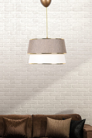 Genial Single Pendant Lamp Wicker Cream Mdrn-45