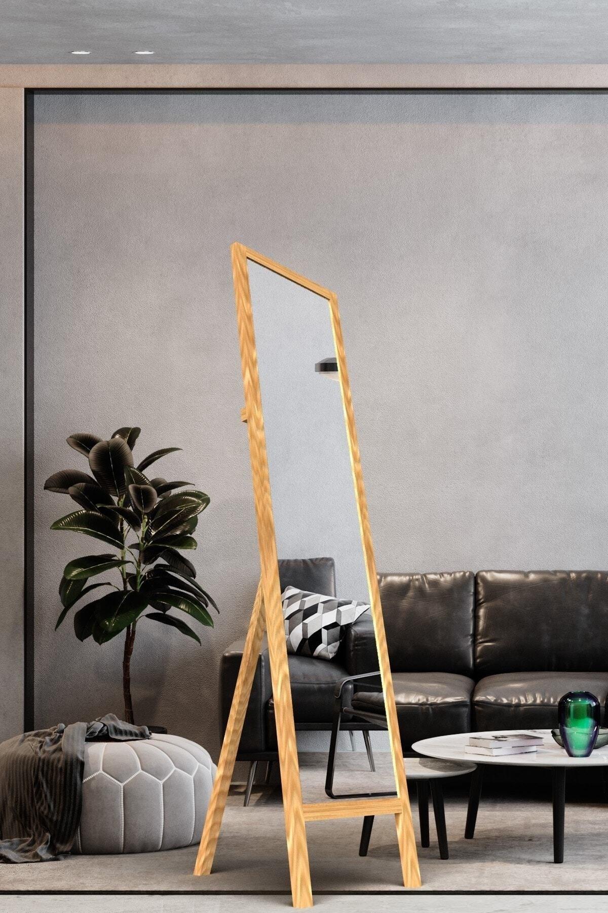 Natural Wooden Leg Full Length Mirror - Swordslife