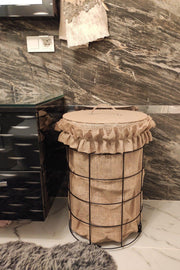 Bathroom Chest Iron Jute Fabric 60x40cm - Swordslife