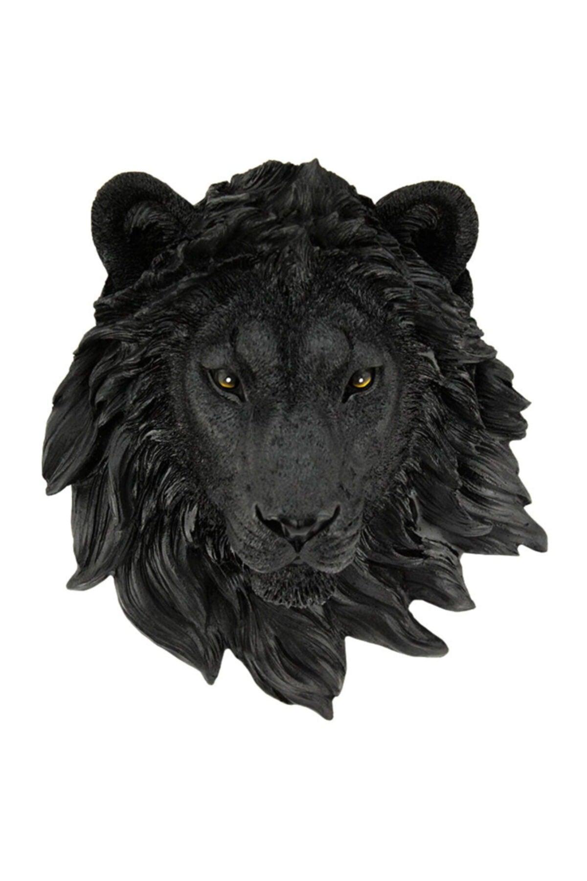 Lion Head Wall Ornament Black - Swordslife