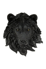 Lion Head Wall Ornament Black - Swordslife