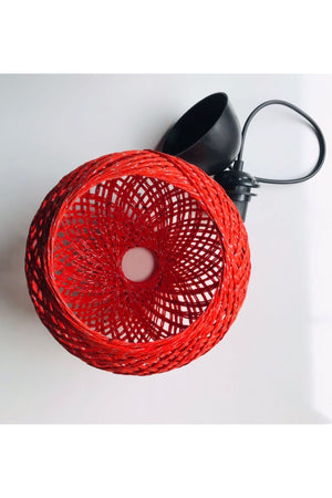 Balle Orange Pendelleuchte Ball Kronleuchter Schwarzes Kabel