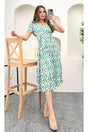 V-Neck Belted Laser Dress - Swordslife