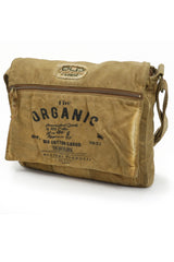 Shabby Canvas Shoulder Messenger Laptop School Travel Daily Vintage Cotton Fabric Bag