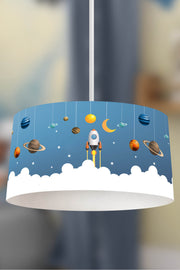Clouds And Space Shuttle Children'S Pendant Lamp Chandelier