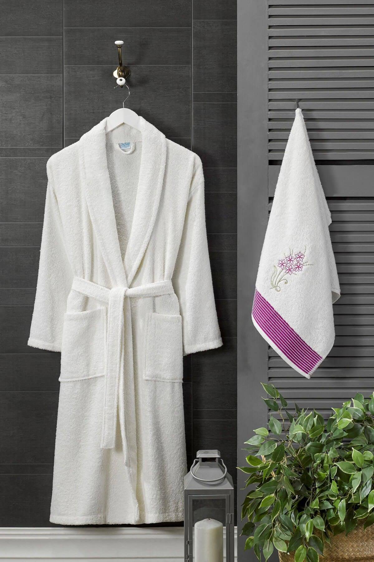 Şalyaka Women Men Cotton Towel Bath Robe Set - Swordslife