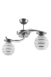 Goldina Modern Plofonyer Gray Case Silvery Glass Living Room - Kitchen - Bedroom 2-Piece Chandelier