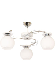 Beleuchtung Wohnzimmer Küche Moderne Dekorative Glas Weiß Sena 3-Stück Kronleuchter