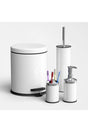 5 Lt Trash Can - Toilet Brush - Toothbrush Holder - Liquid Soap Dispenser - Swordslife
