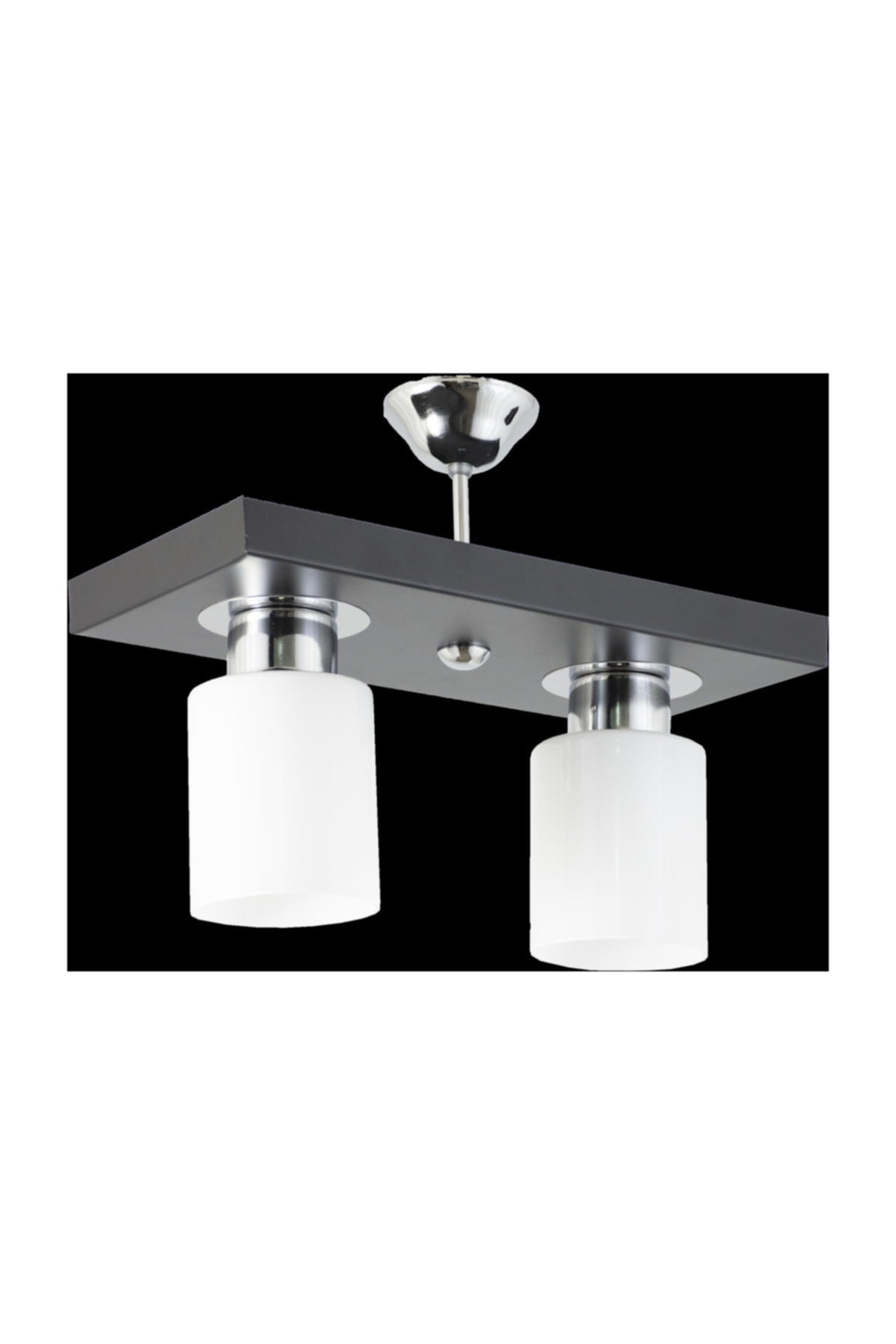 Double Modern Sports Model Rectangular Tray Black Chandelier