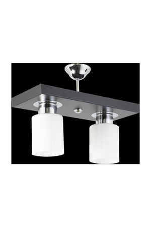 Double Modern Sports Model Rectangular Tray Black Chandelier