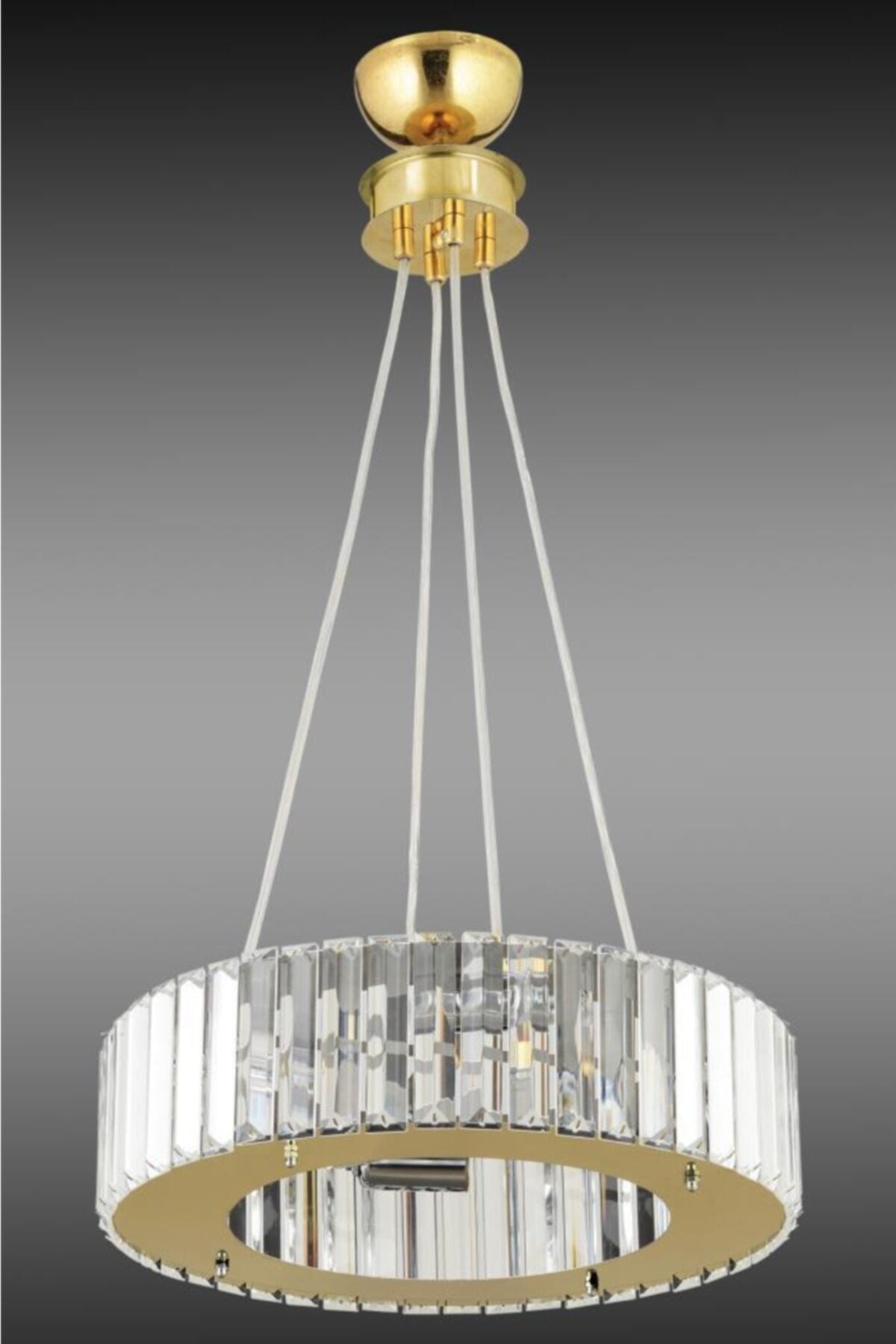 Luxury Diamond 37 Cm Gold Luxury Crystal Stone Chandelier