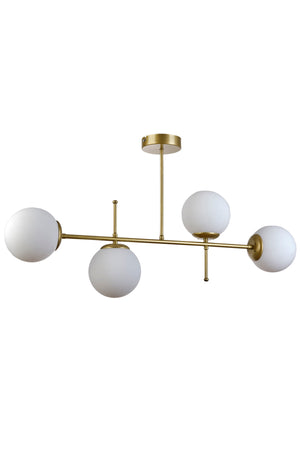 Feris Modern Design Living Room Kitchen Bedroom Antique Color White Glass 4-Piece Chandelier