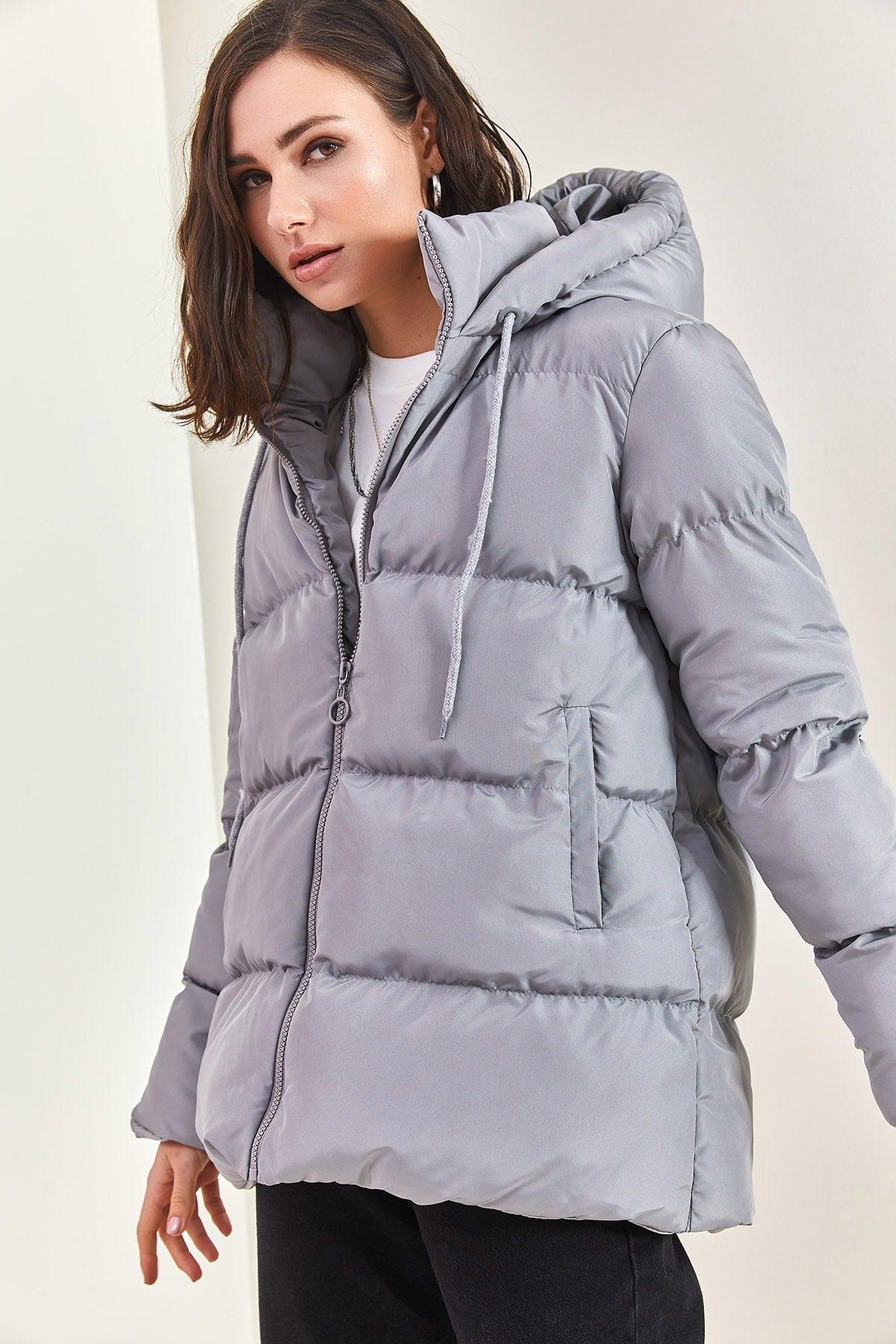 Women's Hooded Long Down Jacket with Lace-Up - Swordslife