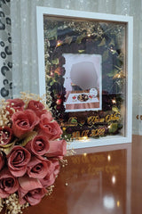 30x40 Cm Led White Rose Memory Frame! Led Photo Frame! Rose Memorial Frame-hkm Trade - Swordslife