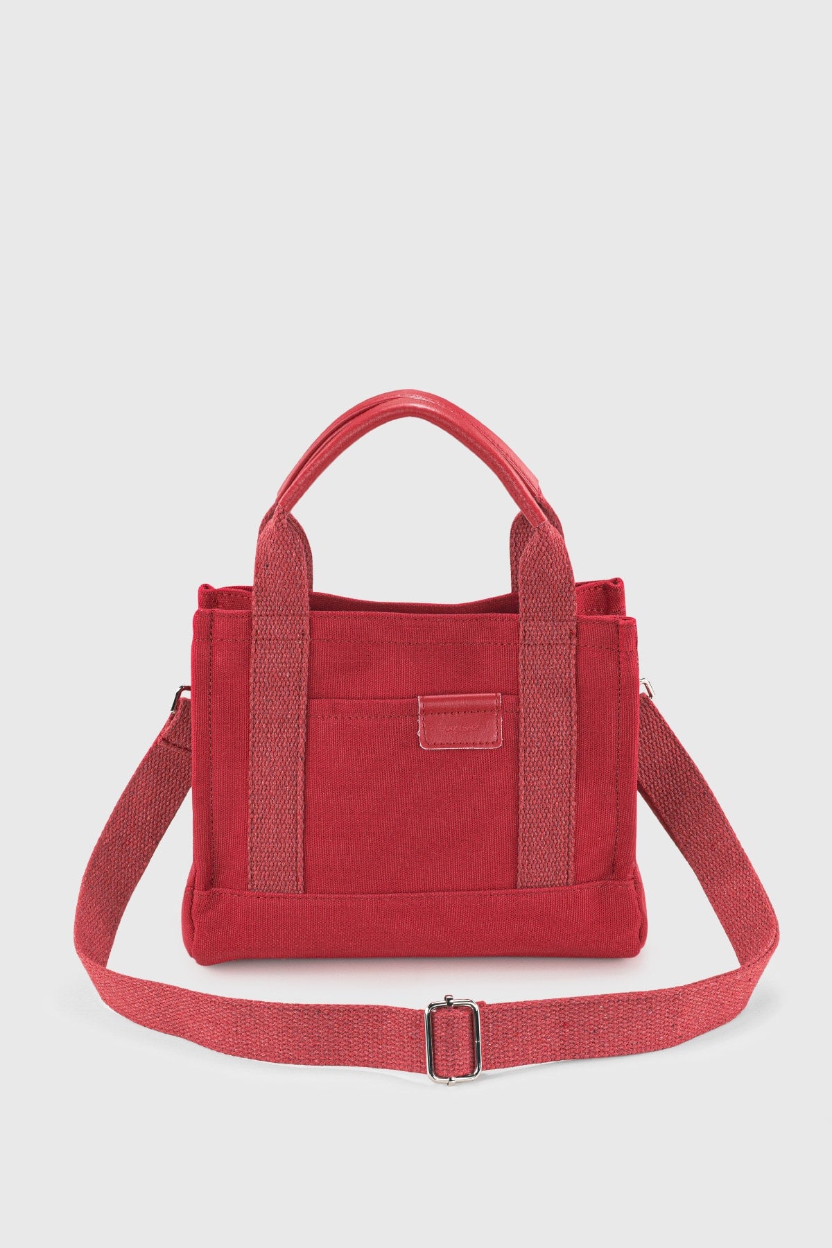 Women's Red Canvas Tote Bag 232