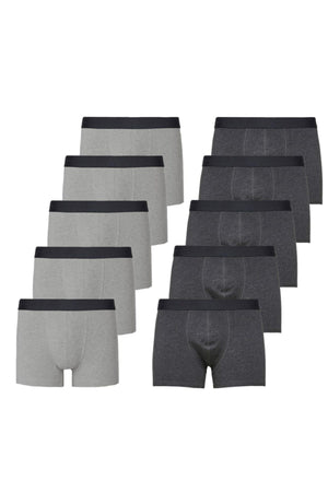 Men'S 10 Pack Premium Gray Smoked Lycra Boxer